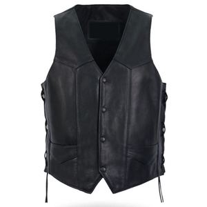 Gilet en cuir véritable de haute qualité pour hommes adultes Style décontracté classique confortable respirant vêtements d'hiver maillot de course Look - Product Image 1