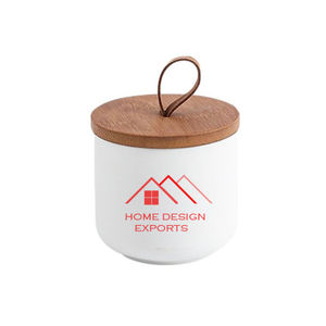 Recipiente Decorativo Redondo de Mármol Italiano Negro con Tapa de Madera para Almacenar Alimentos y Especias - Product Image 6