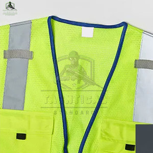 Gilet de sécurité de style nouveau, col en V, classe 1 ANSI, LED clignotante, imperméable, logo personnalisé, faible MOQ - Product Image 3