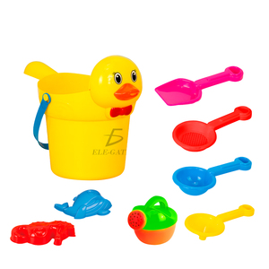 Juego de Playa de 8 Piezas con Cubo en Forma de Pato de Plástico, Juguete de Verano para Niños al Aire Libre, Incluye Cubo de Pato para Jugar en la Playa - Product Image 1