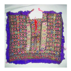 Vintage moda Afghani Baloch Tribal Banjara cuello yugo bordado espejo trabajo apliques parche costura artesanal para vestido de mujer - Product Image 3