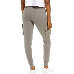 Pantalones de chándal de gimnasio transpirables para mujer, cintura elástica, cintura media, ajustados, deportivos, informales, para correr, para invierno, teñidos planos - Product Image 2