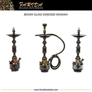 Farida Luxury Arabian Brass Boury Cachimba oxidada con técnicas de laca - Product Image 5