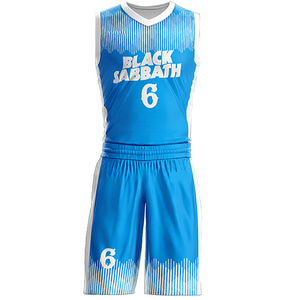 Maillot de basket-ball personnalisé en gros uniformes de basket-ball pour hommes uniforme de basket-ball d'équipe personnalisé doux et respirant - Product Image 2