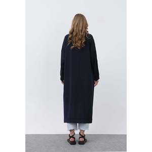 Túnica Larga con Detalle de Botones Delanteros para Mujer -10681TUN - NEGRO - Product Image 4