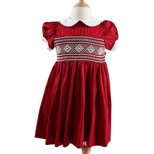 Producto caliente al por mayor vestidos de alta calidad bebé niña buena calidad Príncipe vestido niños Smocked nueva moda ODM OEM manga corta Casual - Product Image 5