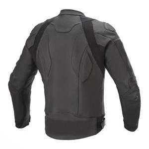 Veste courte de motards imprimée personnalisée brodée Streetwear veste de course pour hommes en cuir PU de moto - Product Image 3