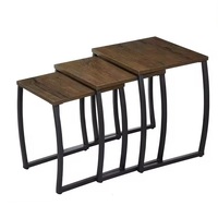 Ensemble Offre Spéciale de trois tables de décoration d'intérieur de la plus grande qualité Fabrication à la main en forme de rectangle Décoration de salon