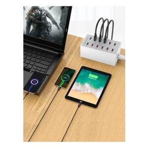 Cable de Carga USB Tipo A AUSB 12 Multifunción Blanco y Gris 770532 WH - Product Image 3