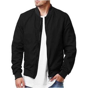 Wholesale Custom Logo Appliques Anti-Bacterial Men's Winter Cotton <b>Baseball</b> <b>Bomber</b> <b>Jacket</b> Stand Collar Flight Style Coated - Product Image 1