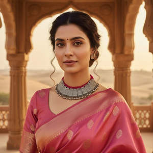 Collar Tribal Tales Heritage Oxidado con Diseño de Templo, Joyería Cultural Coleccionable - Product Image 2