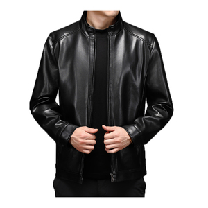 Wholesale Fashion Design Men's Autumn Winter Breathable High Quality Oversized PU Leather <b>Biker</b> <b>Jacket</b> - Product Image 2