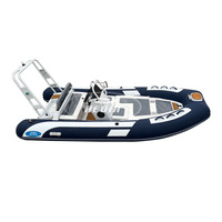 Hedia CE petit bateau de pêche en aluminium à grande vitesse, 13 pieds, orca hypalon, coque en v profond, bateau 390 avec grand pont solaire