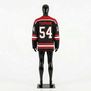 Jersey de Hockey sobre Hielo Personalizado y Transpirable con Nombre y Número del Equipo Sublimados en Poliéster, Cuello en V y Mangas Largas - Product Image 3