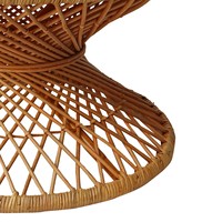 Table basse ronde en rotin laminé fait main au design moderne pour meubles de maison pour le salon