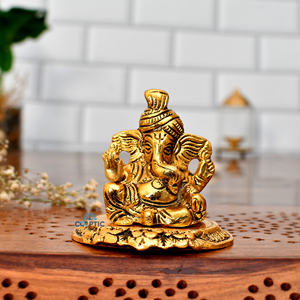 <b>Smart</b> Fashion <b>Deal</b> Gold-Plated Metal Ganesh Ji Statue Tableware Modern Traditional Welding for Home Decoration Business Gifts - Product Image 2