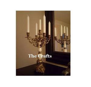 Candelabro de metal de calidad premium en color blanco con cristal, tamaño y forma personalizables, candelabro más vendido. - Product Image 4