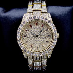 Montre classique personnalisable en argent sterling 925 avec mouvement à quartz Iced Leb Grown Diamond Baguette Dial Window Hip Hop Fashion Style - Product Image 1