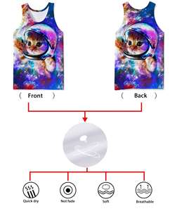 Men's Breathable 100% Cotton Tank <b>Top</b> Summer 3D Printed <b>Sleeveless</b> T-Shirt Comfortable <b>Knitted</b> Fit Plus Size Beachwear - Product Image 6