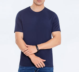 T-shirt surdimensionné à col rond et manches courtes en coton 100% noir, design personnalisé, épaules tombantes, pour hommes - Product Image 2