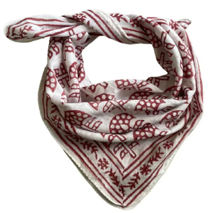 Pañuelo Cuadrado Hecho a Mano - 100% Algodón, Diseño Pintado a Mano, Pañuelo Multifuncional y Accesorio para el Cabello, Hecho en Rajasthan - Product Image 1