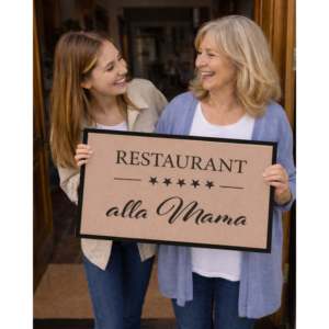 Tapete para Restaurante Alla Mama, Hecho a Mano, Beige, 40x60 cm, PVC, con Diseño Impreso, para Uso Interior y Exterior - Product Image 2
