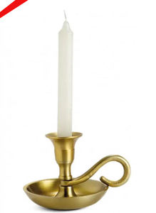 Bougeoir en métal fini argenté de forme ronde de regard moderne pour le décor de table - Product Image 4