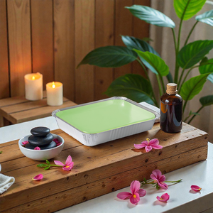 Cera de Parafina con Clorofila de Marca Privada 2x500ml |   Tratamiento de Parafina Verde OEM ODM para Manos, Pies y Cuerpo - Product Image 1