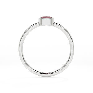 Bisel de turmalina Rosa Natural de Plata de Ley 925, hecho a mano, regalo minimalista clásico, su anillo apilable, joyería - Product Image 2