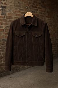 Chaqueta de Cuero de Gamuza para Hombre, Nueva Llegada, con Borlas, Ecológica, Impermeable, Resistente al Viento, de Lujo, Hecha a Mano, Textura Suave, Estilo Vintage, Cálida - Product Image 3