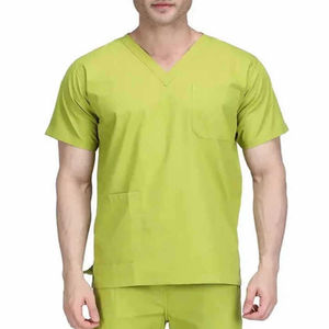Tenue médicale tricotée pour hommes, nouvelle mode, col montant, manches courtes, personnalisable, haute qualité, pour hôpital, prix OEM compétitif - Product Image 3