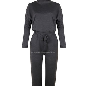 Ensembles de survêtements en velours unisexe respirant décontracté couleur unie pull T-Shirt pantalons de survêtement costumes de jogging logo personnalisable femmes - Product Image 1