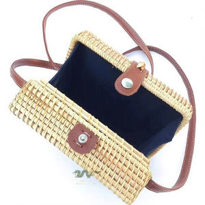 Bolso cuadrado de ratán hecho a mano elegante y moderno 2025 para mujer estilo Vintage minimalista, perfecto para trajes elegantes de primavera - Product Image 2