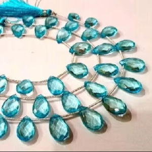 ธรรมชาติสำหรับสวิสสีฟ้าบุษราคัม8X13 10x15มม. ลูกแพร์ลูกปัดพลอยจบการศึกษา8นิ้วขายยาวต่อเส้น - Product Image 1