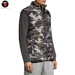 Gilet à fermeture éclair pour hommes 100 veste sans manches en polyester léger pour l'extérieur avec poches Logo personnalisé OEM ODM bas quantité minimale de commande vente en gros sous - Product Image 3