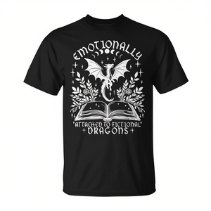 T-shirt Dragons Bookish Fantasy Book Club per amanti dei libri e lettori - Abbigliamento promozionale premium - Product Image 2