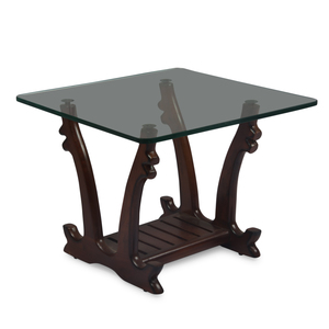 Mesa auxiliar de metal contemporánea con forma nórdica de alta calidad, mesa de centro desmontable de madera y hierro - Product Image 1