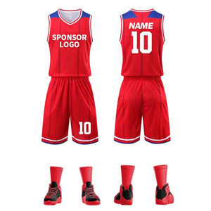 Maillot de basket-ball en polyester 100% personnalisé maille à séchage rapide respirant entraînement sportif uniforme de basket-ball grande taille pour hommes - Product Image 5