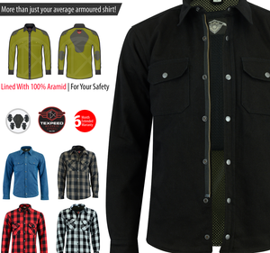 2024, nueva camisa de franela de motocicleta de motorista para hombre, camisa protectora de franela OEM transpirable con armaduras CE - Product Image 5