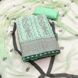 Costume en coton lourd pour femmes avec séquence moins de travail Dupatta New Design Collection pour les occasions de fête Vente en ligne - Product Image 5