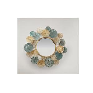 Miroir de décoration murale en métal au design moderne pour lavabo miroir mural de décoration intérieure en métal de taille personnalisée avec couleur or pour hôtel - Product Image 2