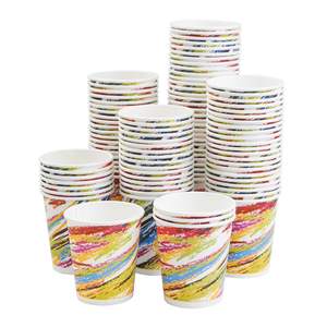 Crayon imprimé tasse écologique verres jetables tasses à boire Cocktail boisson froide jus eau fête gobelets en papier - Product Image 1