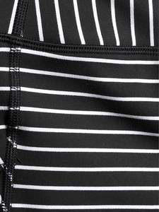 Mallas totalmente sublimadas para mujer, pantalones de yoga de entrenamiento de cintura alta, mallas estampadas a rayas - Product Image 4