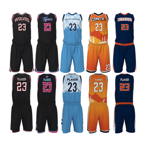 Ensemble d'uniformes de basket-ball personnalisés imprimés grande taille à quantité minimale de commande bas Maillot respirant - Product Image 6