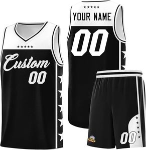 Camisetas de Baloncesto Baratas Personalizadas, Conjuntos de Uniformes de Baloncesto para Hombre, Camisetas de Baloncesto Profesionales Retro de Secado Rápido y Transpirables - Product Image 1