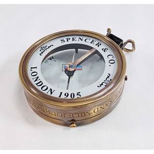 <b>Antique</b> Brass Spencer & Co. London 1905 <b>Compass</b> Customizable <b>Antique</b> Brass Heavy <b>Compass</b> For Tabletop Gift - Product Image 2