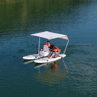 Nouveau design 2025 – Bateau catamaran gonflable électrique flottant EJIA modèle EJ-C43 en PVC Drop Stitch pour le rafting en eaux vives et l'école