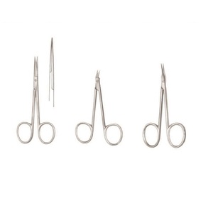 Tijeras profesionales Walton rectas y curvas de acero inoxidable de 10,0 cm, tijeras quirúrgicas finas de venta al por mayor de Veritas de 2017 - Product Image 3