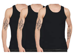 Paquete de 3 y 6 Camisetas de Tirantes para Hombre, Tejidas, de Verano, 100% Algodón, Casuales, para Gimnasio, Anti-Pilling, Transpirables, Estilo Sólido, Tallas S-3XL - Product Image 2