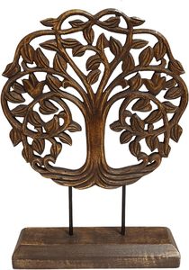Support de décoration de table en bois marron mangue, en forme de logo Taekwondo, pour marque privée, style rustique, excellente qualité - Product Image 5